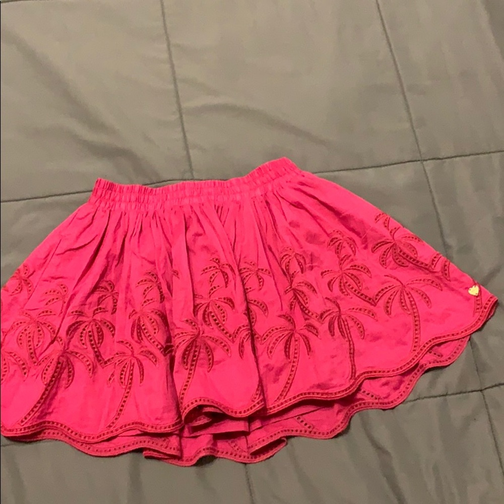 Juicy Couture Magenta Printed Lawn Skirt